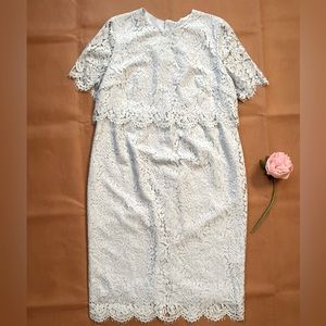 Gorgeous ASOS maternity dress light blue lace size 12